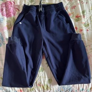 Figs Navy highwaisted Zamora joggers small